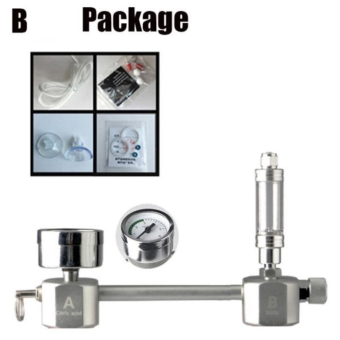 Aquarium,Aquarium système de régulateur de CO2 Kit générateur de diffuseur de co2 avec Valve, atomiseur à bulles - Type B #A