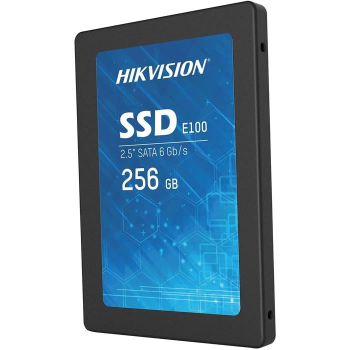 SSD Interne HIKVISION 2.5- 256 Go E100 SATA 6.0Gbps SATA-III 3D TLC 550 MB/s 120 TB