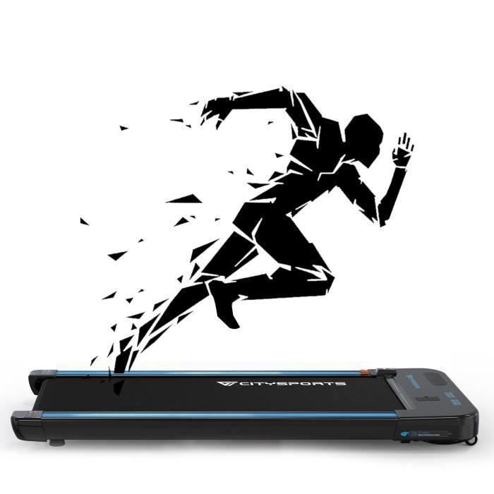 CITYSPORTS Tapis de Course Electrique Moteur 440W, Bluetooth Haut-parleurs Intégré, Vitesse Réglable, Ultra Fin et Silencieux