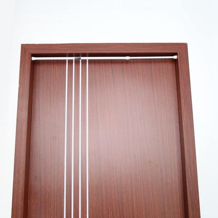 En Stock-Tringle à Rideau Sans Perçage Barre de Rideau de Douche à Tension Tringle à Rideaux Téléscopique 55~90cm Blanc pour Salle d
