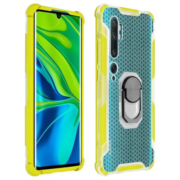 Coque Xiaomi Mi Note 10 / Note 10 Pro Hybride Contour Amovible Bague jaune Jaune