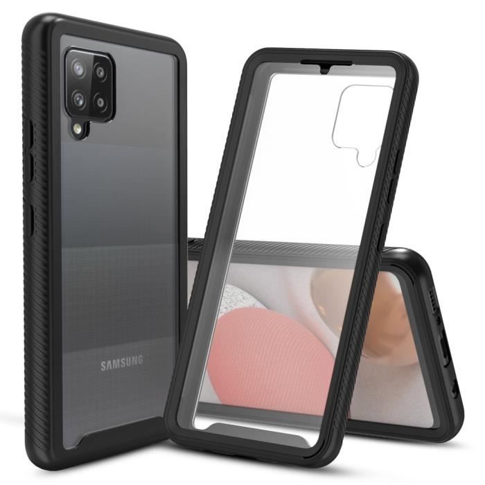 CBUS = Coque Intégrale Antichoc avec Protecteur d'Écran Intégré pour Samsung Galaxy A42 5G (Noir)
