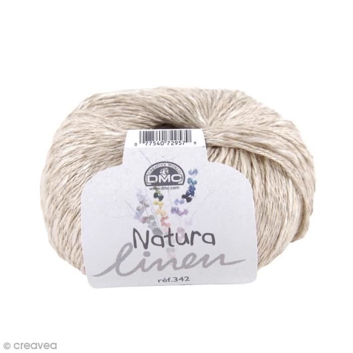 Fil DMC Natura Linen - 50 gr Fil à crocheter ou à tricoter :Collection : Natura Linen 342 de DMC50 gr, soit environ 150