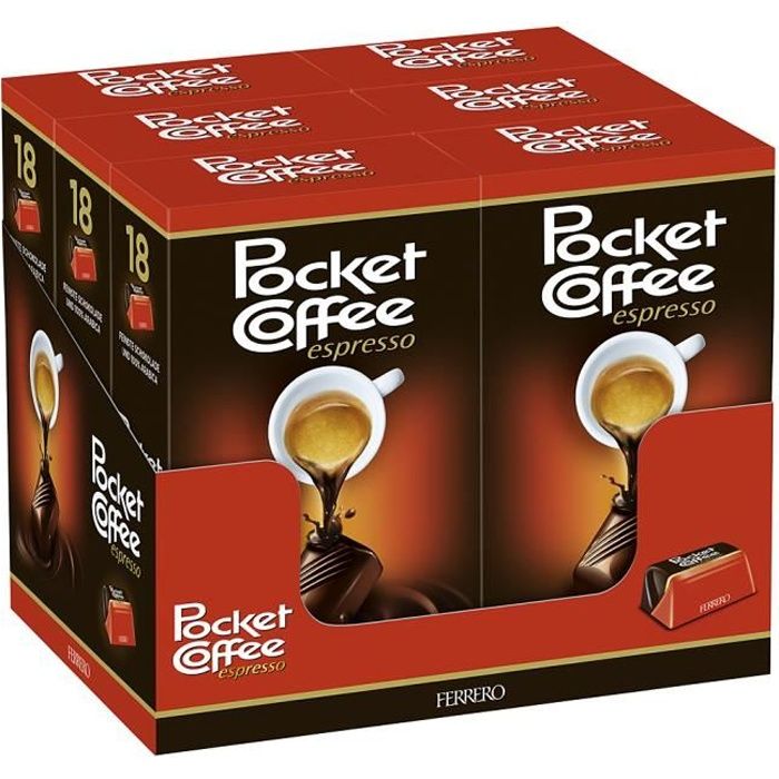 Ferrero Pocket Coffee Espresso Pralines Chocolat 6 x 225g