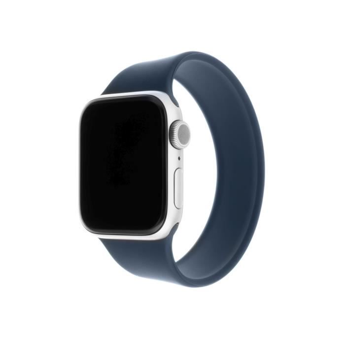 Bracelet élastique en silicone FIXED Silicone Strap pour Apple Watch 38-40-41mm, taille XL, bleu