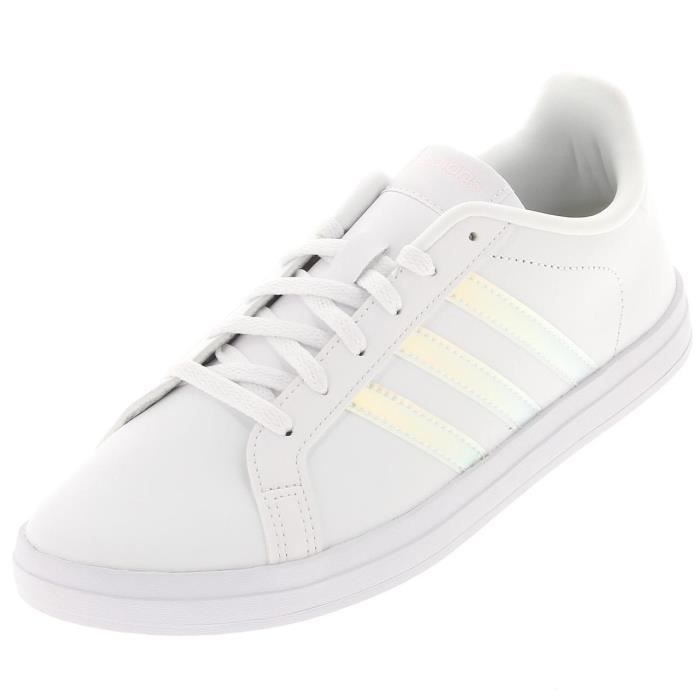 Chaussures basses cuir ou simili Courtpoint w iridescent - Adidas