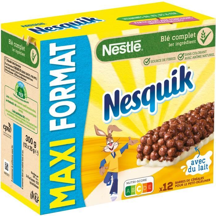 Barres de céréales Nesquick 12x25g - 300g