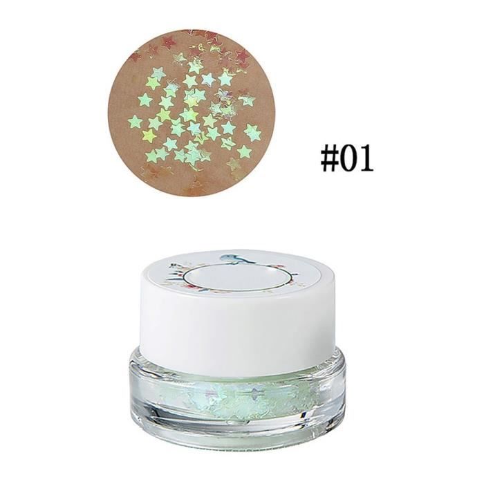 Handaiyan Fairy Glitter Gel Shimmer Powder Palette de Fard à Paupières Maquillage Cosmétique, Vert Clair