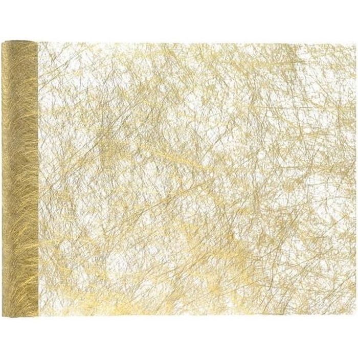 Chemin de table de Noël doré métallisé chic 30cm x 25m (x1) R/4755