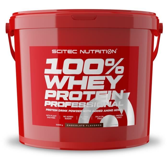 100% Whey Professional 5kg CHOCOLAT Scitec 5000g Proteines Musculation Fitness