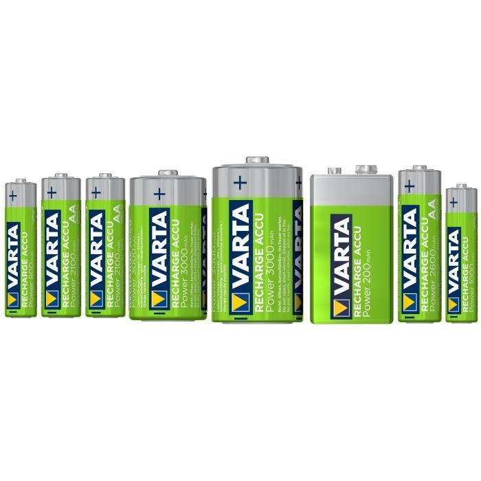 Pile rechargable NiMH Power Micro (AAA) avec 800mAh - 2 pièces