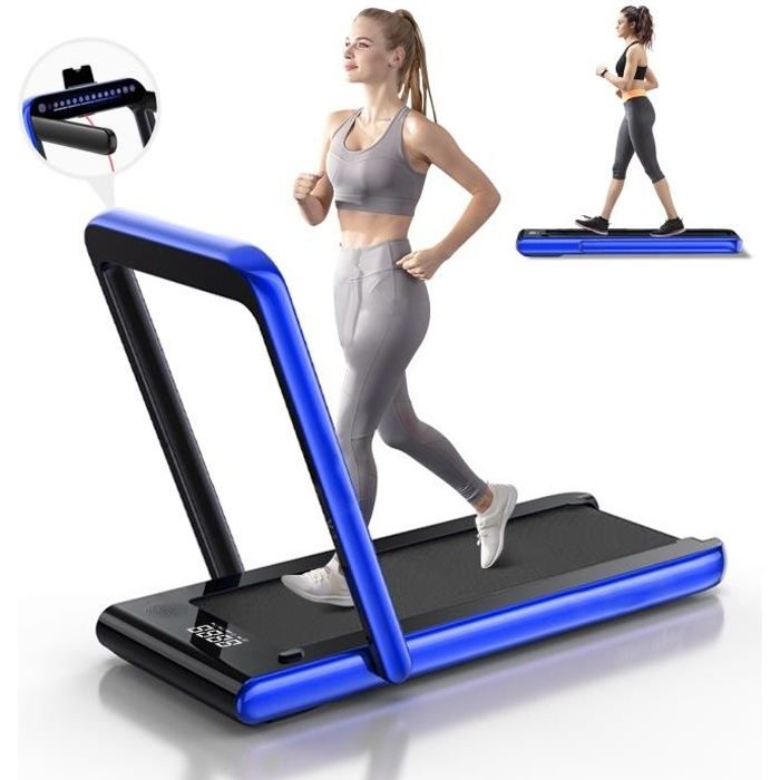 YOLEO Tapis de Course Electrique Pliable, Motorisé 12km/h Moteur DC 550W, Système de Conduite, Silencieux, Idéal pour Maison/Bureau
