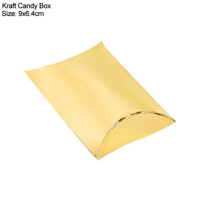 20 Boîtes Cadeau Kraft Smaoqingji Forme Oreiller, Papier épais, Pliables, Pour Bonbons, Mariage, Fêtes, Vide à Personnaliser