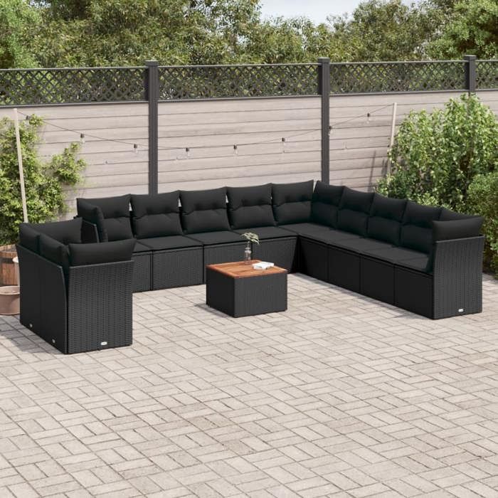 VIDAXL Salon de jardin 12 pcs avec coussins - vue 4