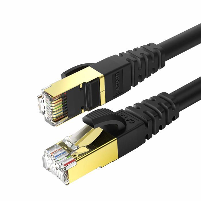 Câble Ethernet Cat 8 - OTBACT - 2M - 40 Gbps - 2000 MHz - RJ45 Blindé