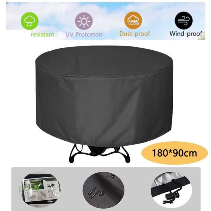 Housse de Meuble Imperméable 210D Protection Durable pour Table et Chaises de Patio