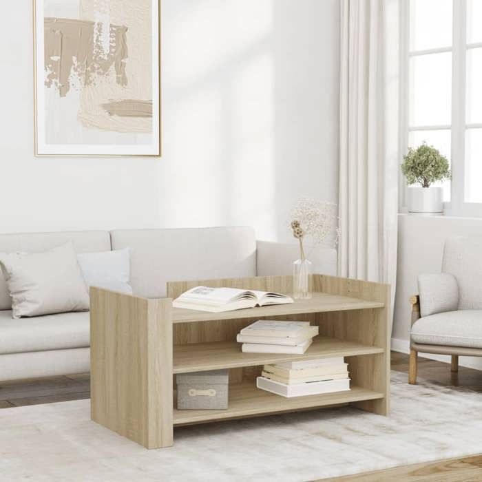 vidaXL Table basse chêne sonoma 100x50x50 cm bois dingénierie table latérale table de salon table daccent bout de 848348