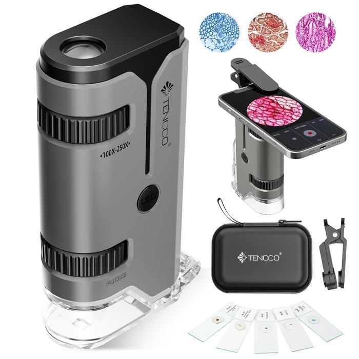 Microscope Numérique Portable 50x-1000x DIGIEVO - Carte SD 32G - Connexion PC - Enfant Adulte