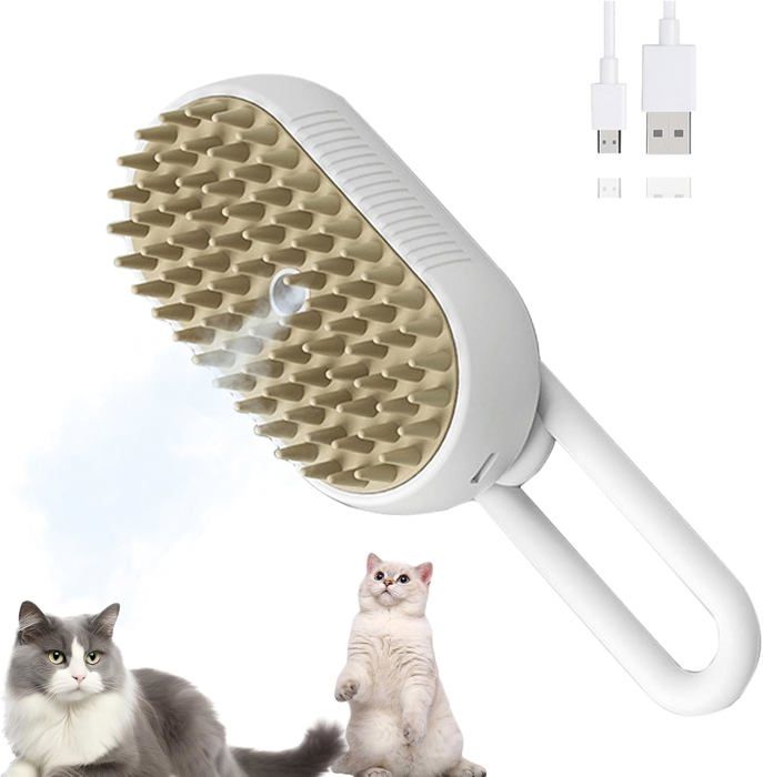 Comparer les prix de Brosse Pour Chat Avec Vapeur3 En 1Brosse De Nettoyage Pour Poils DAnimauxBrosse De Toilettage Pour Chats Et ChiensRechargeabl