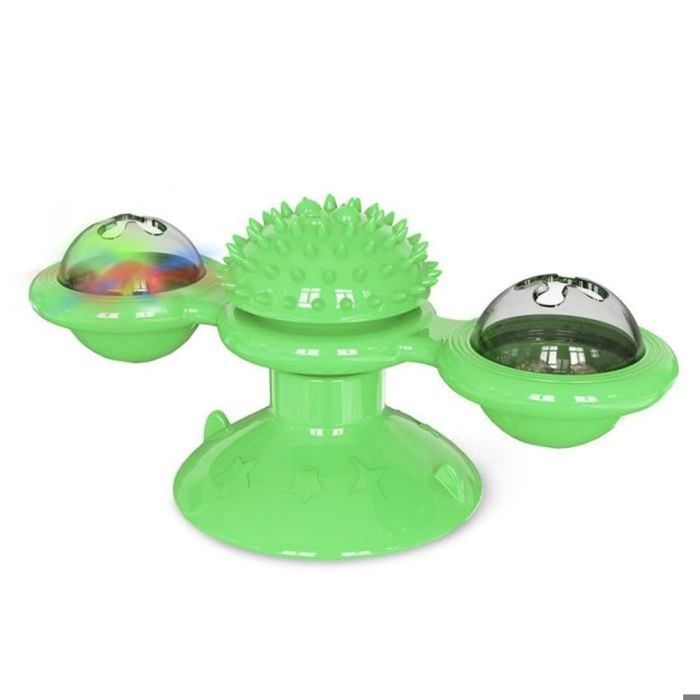 Meilleurs prix pour Moulin à vent chat jouet tourne-disque taquiner jouet pour animaux de compagnie chatouiller chatons brosse à cheveux amusant