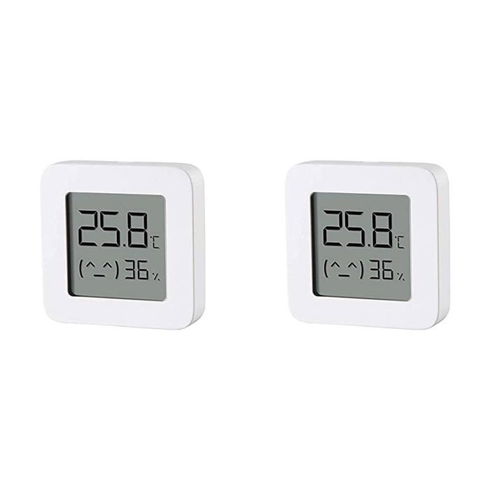 Comparer les prix de Temperature and Humidity Monitor 2 thermomètre dintérieur connectée Blanc écran LCD 15 Bluetooth Batterie Longue durée