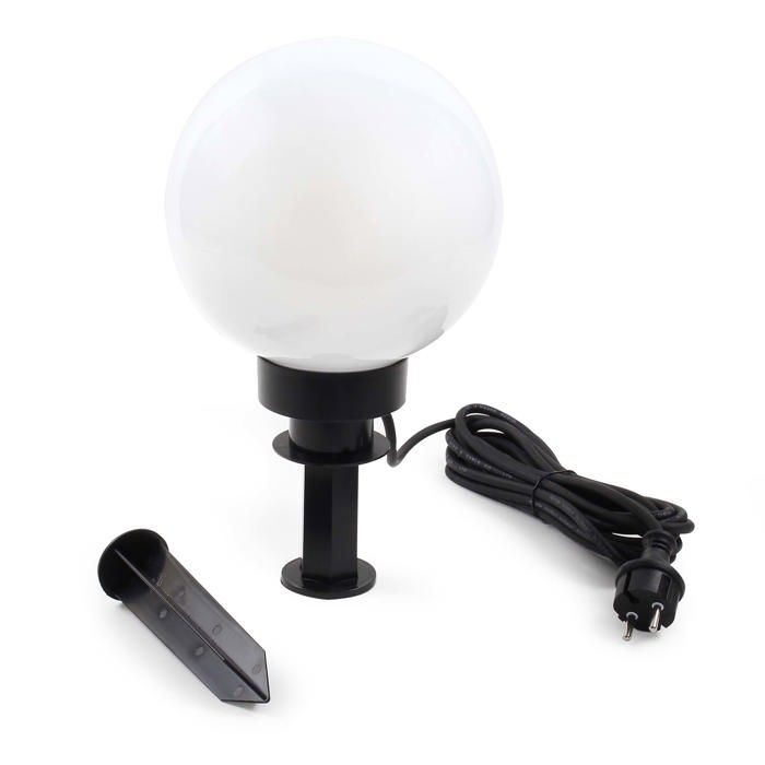 Wiltec Lampe boule extérieure – 200 x 200 x 410 mm – Ø 20 cm – Luminaire ronde de jardin avec piquet – Lampadaire IP44 avec Douille Wiltec Lampe boule extérieure – 200 x 200 x 410 mm – Ø 20 cm – Luminaire ronde de jardin avec piquet – Lampadaire IP44 avec Douille