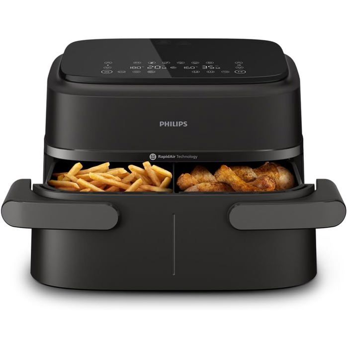 Friteuse - VERSUNI - Philips Air Fryer Series 1000 - 7.1L - Technologie RapidAir - 10 Modes de Cuisson - Versuni