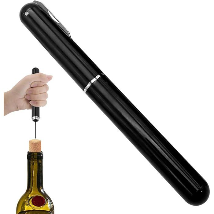 Tire-Bouchon Pompe à Air 2-en-1 Avec Coupe-Papier - Ouvre-Bouteille De Vin Facile Et Rapide