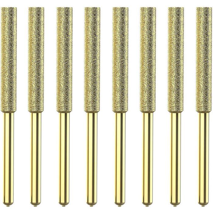 Kit Affutage Chaine Tronçonneuse 8 Limes Rondes Pour Affûter Chaîne De Tronçonneuse - Diamètre 4.0mm Avec Poignée - Acier Durci Lime Plate Chaine Tronconneuse
