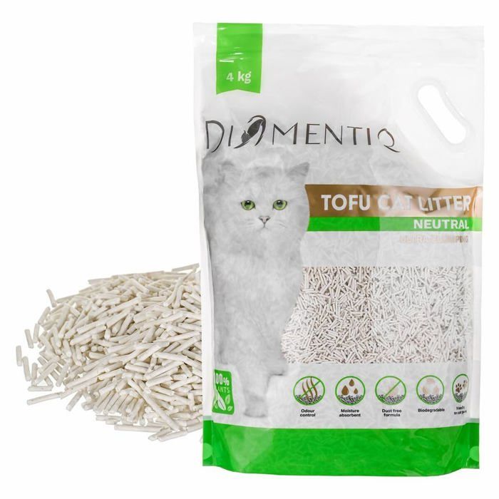Litière pour chats - Diamentiq - Tofu - Multicolore - Taille unique