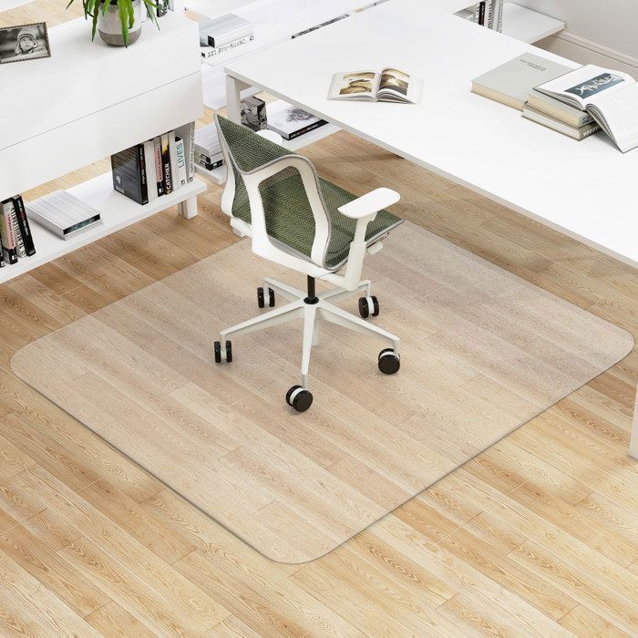 Tapis De Protection Pour Sol Sous Chaise De Bureau - PVC Transparent 120x90 Cm - Antidérapant - Pour Bois, Carrelage, Stratifié