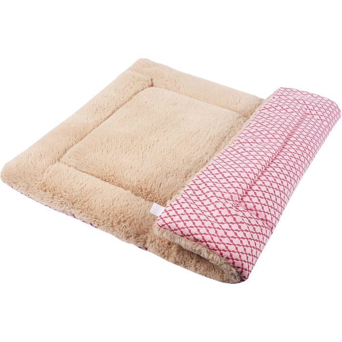 Matelas pour chien XZ014 (M 75*55cm short plush rose) : doux et confortable