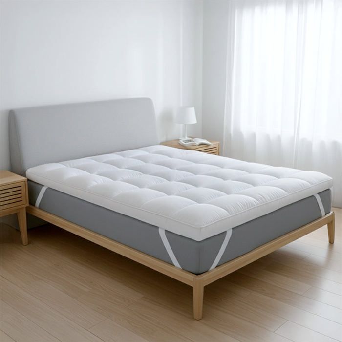 Surmatelas rembourré - THE WHITE STONE - The White Stone - Garnissage 1000 g/m² - Chambre d’air respirante - 120x190 cm