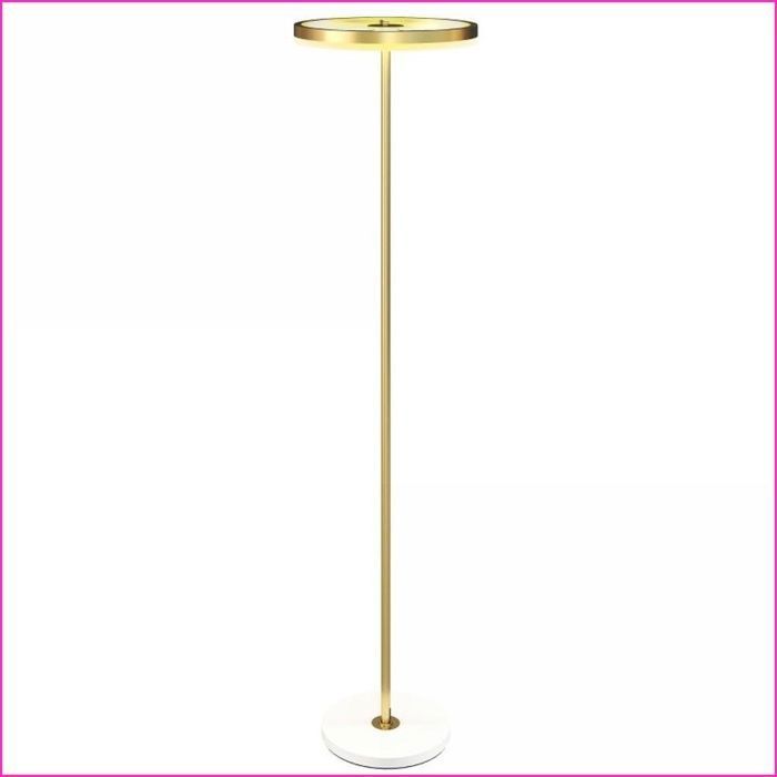 Lampe de sol LED - Dimmable 3 niveaux interrupteur pied - Or