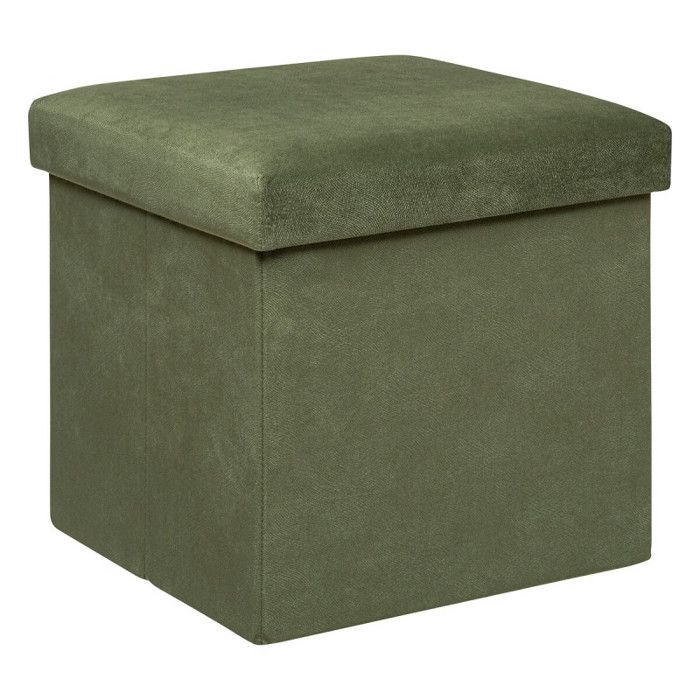 Pouf coffre pliable Lilou Atmosphera - Kaki -