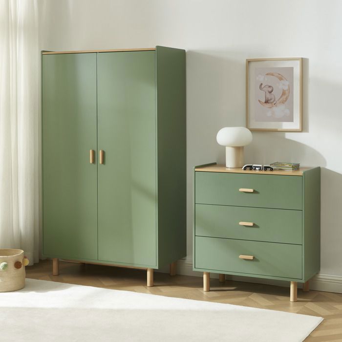 Armoire enfant AURA vert 2 portes Armoire enfant AURA vert 2 portes