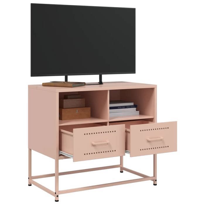 Cabinet TV - Rose - Meuble TV pour Télévision - 1 PC - rose 68x39x605 cm acier T1584