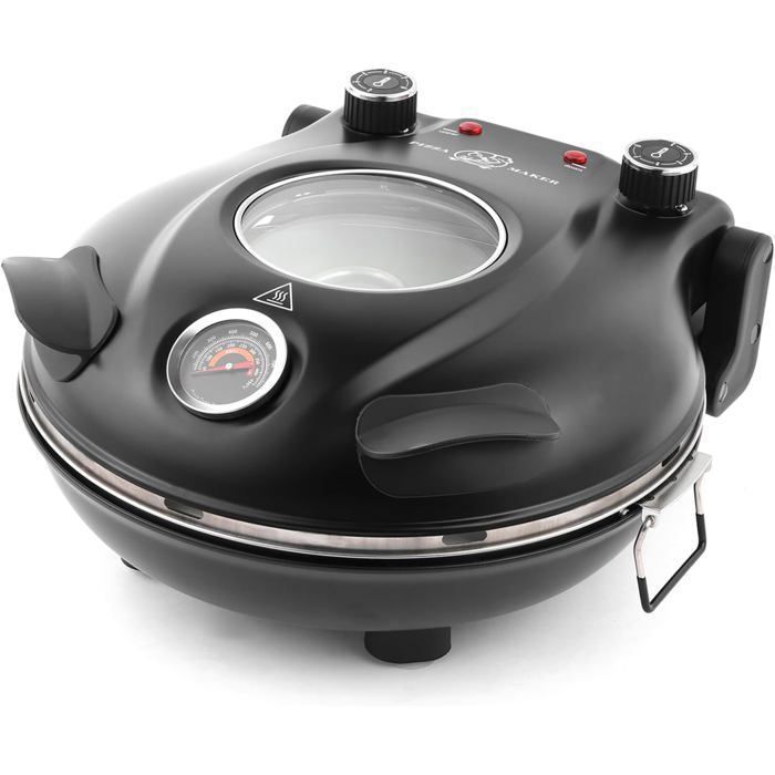 Four à pizza électrique KLAIF Température maximale de 420 °C réglage flexible de la température indispensable en cuisineLM-Noir