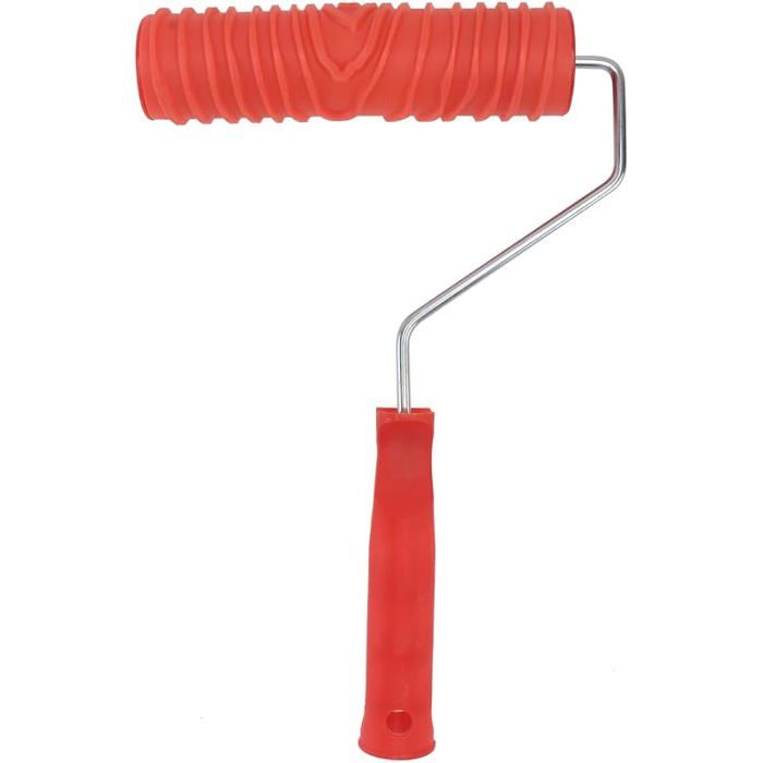 Rouleau Peinture Effet Bois pour Décoration Murale DIY Motif bois réaliste idéal murs et meubles poignée ergonomique