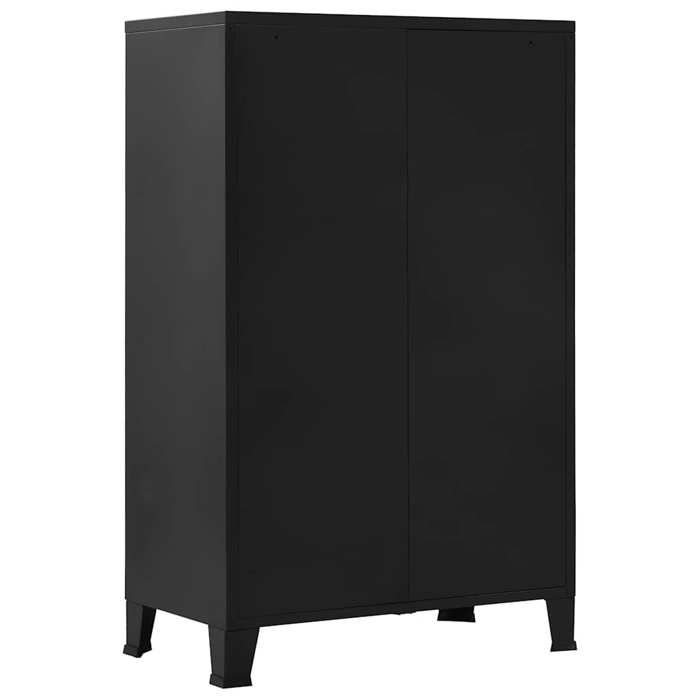 Autumn Mega SaleArmoire de bureau - Vidaxl - Armoire penderie - grande espace - avec portes en maille Acier 75x40x120 cm Noir FR33