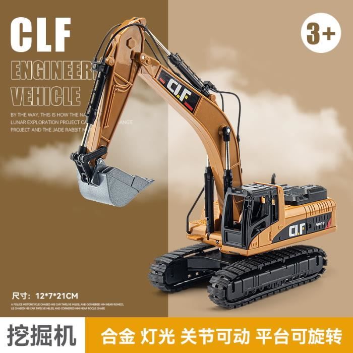 Excavatrice Décoration Gâteau Chantier - Kit Pelleteuse Jouet Enfants 2 Ans Avec Panneaux