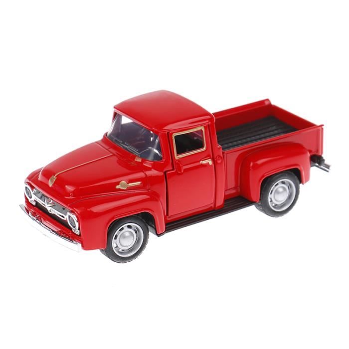 Camion Pick-up Modèle Rouge Noël – Déco De Table & Vitrine, Miniature En Métal Allié 12.5x5x5cm, Idée Cadeau Enfant - 5