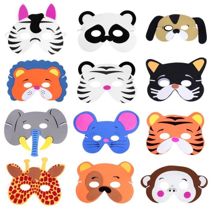 1 x Masque loup enfant EVA animaux sauvages modèles assortis sac de fete cadeau