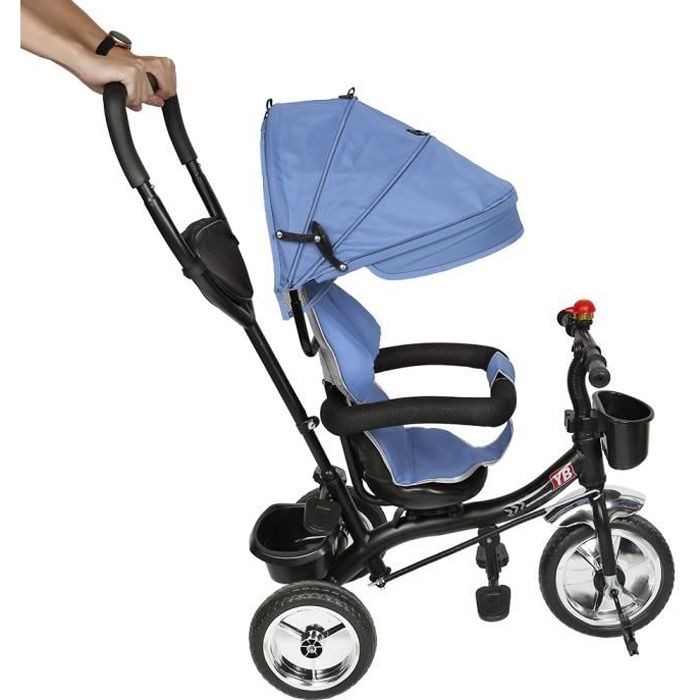 Luxs Tricycle Bebe Mixte 4 En 1 Tricycle Evolutif Pour Enfant De 1 A 5 Ans Bleu Cdiscount Sport