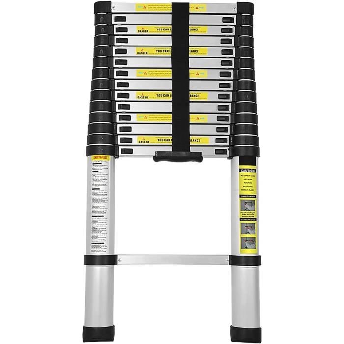 Échelle Pliante Aluminium 3 Marches Yakimz - Charge 150kg, Antidérapante - Pour Maison Et Bureau