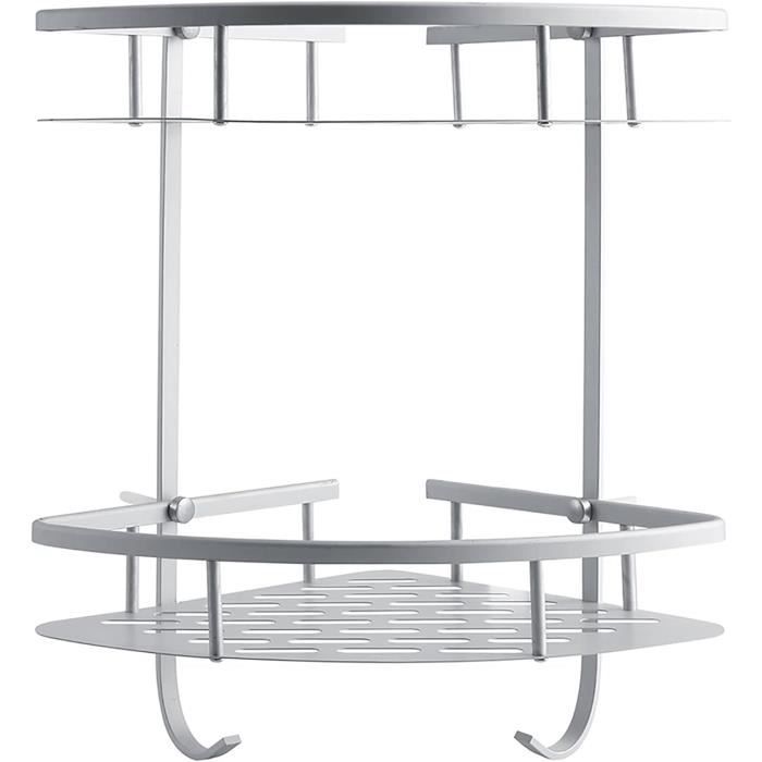 Étagère De Douche à Ventouse - Organisateur D'Angle Sans Perçage - Rangement Salle De Bain