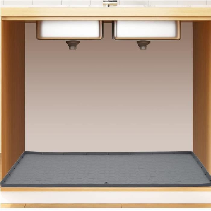 Tapis De Sous Évier Puricon 86.4x55.9 Cm - Silicone Antidérapant - Protection Armoire Cuisine/Salle De Bain