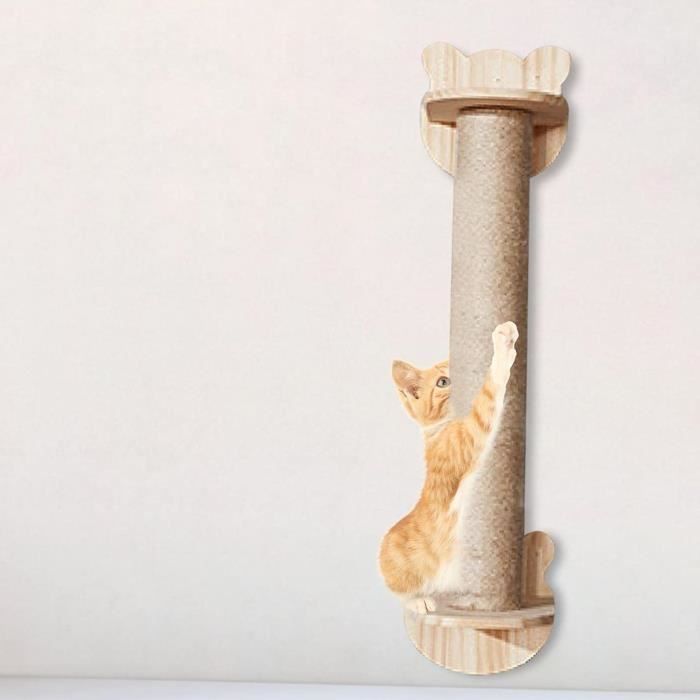 Arbre à Chat XXL 190 Cm En Bois Massif - Avec Griffoir Sisal, Niche, 3 Plateformes, Bulle - Pour Grands Chats (Maine Coon)