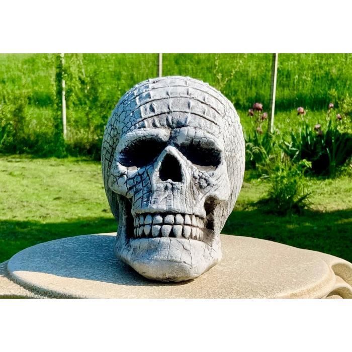 Statue De Crâne En Résine Vintage Pour Décoration - Type Gear