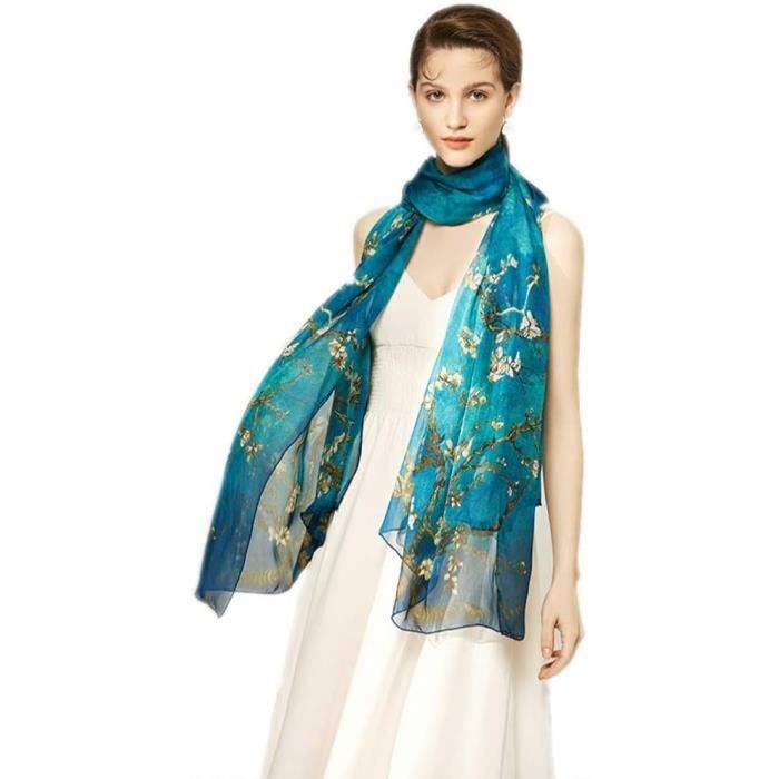 Écharpe Châle Valentino En Mousseline De Soie - Multicolore, Occasion